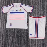 Retro France  away Kids 1:1 Quality Soccer Jersey  1998