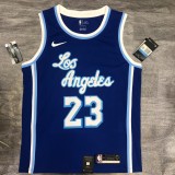 Los Angeles Lakers Blue Latin Night 23 James  round neck  NBA Jerseys 2023