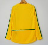 Retro Brazil Home long 1:1 Quality Soccer Jersey  2002