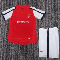 Retro  Arsenal Home Kids  1:1 Quality Soccer Jersey  2001-2002