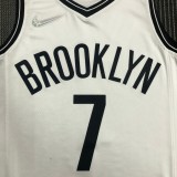 Brooklyn Nets White #7 DURANT 1:1 Quality NBA  Season Jerseys 75 Year