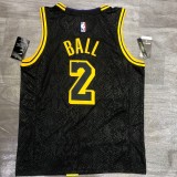 Los Angeles Lakers Black Mamba Great Snake Edition #2 BALL 1:1 Quality NBA Season Jerseys