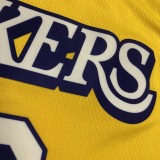 Los Angeles Lakers  V-Neck  Yellow with star  #0 WESTBROOK  1:1 Quality NBA Season Jerseys