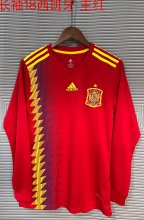 Retro Spain Home Long   1:1 Quality Soccer Jersey  2018