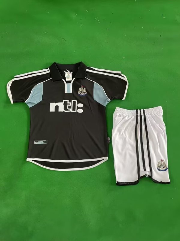 Retro Newcastle Away Kids  1:1 Quality Soccer Jersey 2000-2001