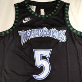 Minnesota Timberwolves  Embroidery Black Retro  #5 EDWARDS NBA Jerseys  2026