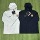 Barcelona Windbreaker  Interchange Jacket Black  White 1:1 Quality Soccer Jersey  25-26