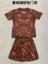 Manchester City goalkeeper Kids 1:1 Quality Soccer Jersey   24-25