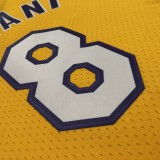 Los Angeles Lakers Yollow  Kobe  #8 BRYANT V-neck  1:1 Quality NBA Season Jerseys  1999-2000