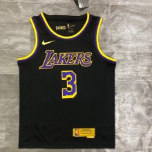 Los Angeles Lakers  Reward Edition Black #3 DAVIS Round Neck   1:1 Quality NBA Season Jerseys 2021