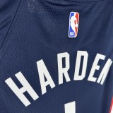 Los Angeles Clippers City Edition Blue  #1 HARDEN 1:1 Quality NBA  Season Jerseys  2025