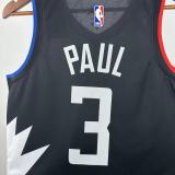 Los Angeles Clippers  Black #3 PAUL 1:1 Quality NBA  Season Jerseys  2023