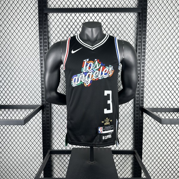 Los Angeles Clippers  Black #3 PAUL 1:1 Quality NBA  Season Jerseys 2023