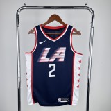 Los Angeles Clippers City Edition Blue #2 LRONARD 1:1 Quality NBA  Season Jerseys  2019