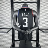 Los Angeles Clippers  Black #3 PAUL 1:1 Quality NBA  Season Jerseys  2023