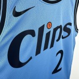 Los Angeles Clippers City Edition Blue #2 LRONARD 1:1 Quality NBA  Season Jerseys  2025