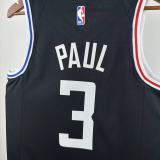 Los Angeles Clippers  Black #3 PAUL 1:1 Quality NBA  Season Jerseys 2023