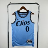 Los Angeles Clippers City Edition Blue  #0 WESTBROOK 1:1 Quality NBA  Season Jerseys 2025