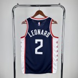 Los Angeles Clippers City Edition Blue #2 LRONARD 1:1 Quality NBA  Season Jerseys  2019