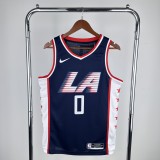 Copy Los Angeles Clippers City Edition Blue  #0 WESTBROOK 1:1 Quality NBA  Season Jerseys 2025