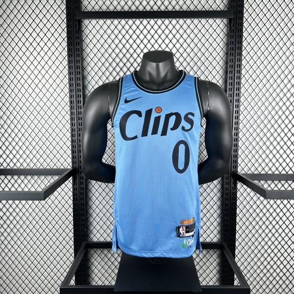 Los Angeles Clippers City Edition Blue  #0 WESTBROOK 1:1 Quality NBA  Season Jerseys 2025