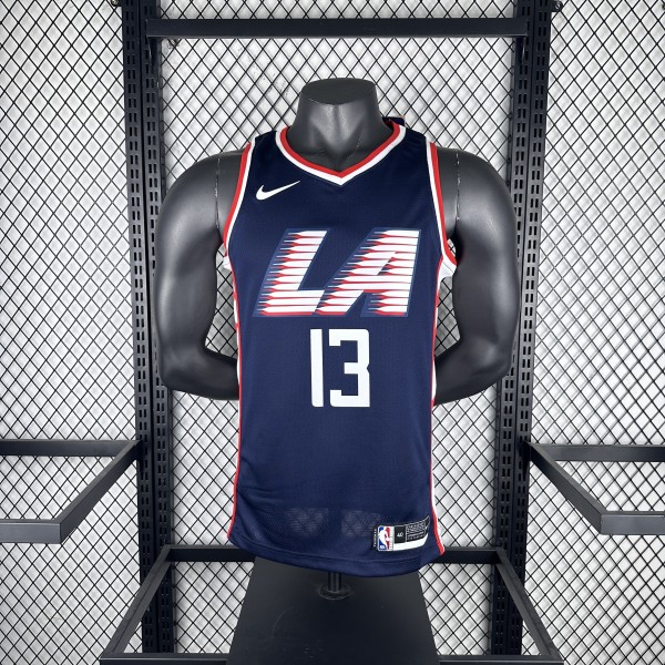 Los Angeles Clippers City Edition Blue  #13 GEORGE  1:1 Quality NBA  Season Jerseys 2019