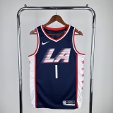 Los Angeles Clippers City Edition Blue  #1 HARDEN 1:1 Quality NBA  Season Jerseys  2025