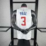 Los Angeles Clippers  White #3 PAUL 1:1 Quality NBA  Season Jerseys 2023