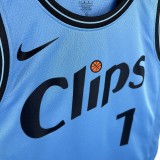 Los Angeles Clippers City Edition Blue  #1 HARDEN 1:1 Quality NBA  Season Jerseys  2025