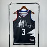 Los Angeles Clippers  Black #3 PAUL 1:1 Quality NBA  Season Jerseys  2023