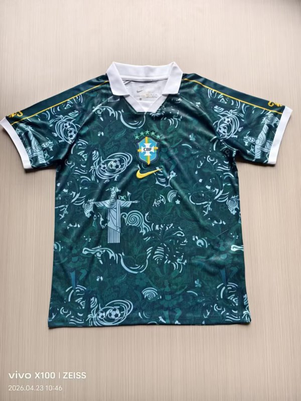 Brazil commemorate Special Edition Fans Green 1:1 Quality Soccer Jersey  26-27 (2026)