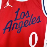 Los Angeles Clippers  Red  #0 WESTBROOK  1:1 Quality NBA  Season Jerseys 2025