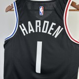 Los Angeles Clippers City Edition   Black  #1 HARDEN 1:1 Quality NBA  Season Jerseys 2023