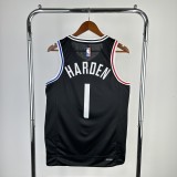 Los Angeles Clippers City Edition   Black  #1 HARDEN 1:1 Quality NBA  Season Jerseys 2023
