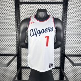 Los Angeles Clippers  White #1 HARDEN 1:1 Quality NBA  Season Jerseys 2025