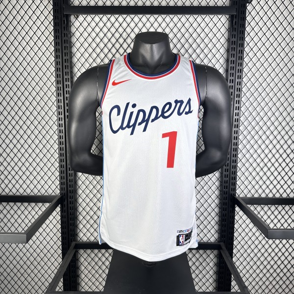 Los Angeles Clippers  White #1 HARDEN 1:1 Quality NBA  Season Jerseys 2025