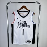 Los Angeles Clippers  Whute #1 HARDEN 1:1 Quality NBA  Season Jerseys 2021