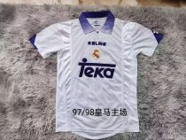 Retro Real Madrid Home 1:1 Quality Soccer Jersey    1997-1998