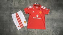 Manchester United  Home Kids Fans 1:1 Quality Soccer Jersey 26-27