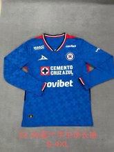 Cruz Azul Long Sleeve Home  1:1 Quality Soccer Jersey 26-27