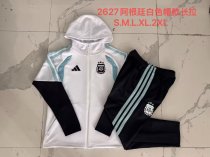 Argentina Windbreaker Sets With pants White 1:1 Quality Soccer Jersey  26-27 (2026)