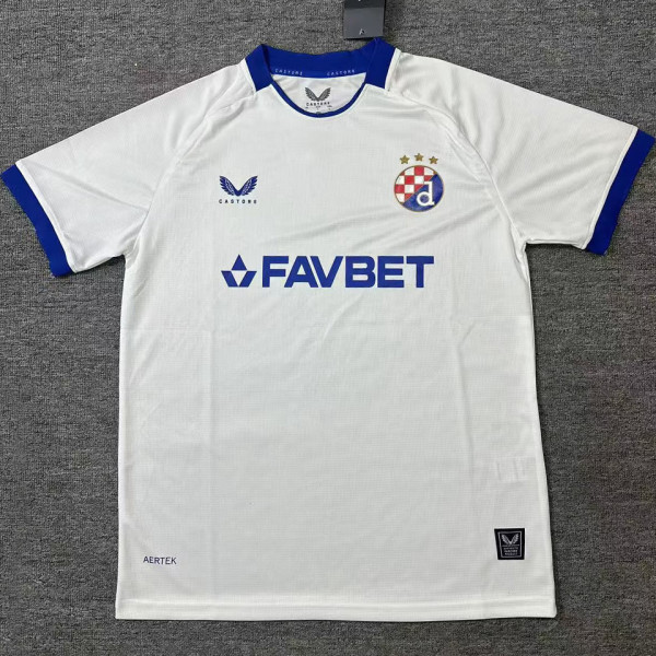 2025/26 Dinamo Zagreb Away White Fans Soccer Jersey   萨格勒布迪纳摩