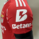 2025/26 Benfica Home Red Player Version Soccer Jersey 领前是白色