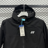 2025 Yonex Cotton Thickened Warm Black Outdoor Jacket #A804加棉冲锋衣