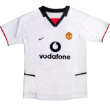 2002/03 M Utd Away White Retro Soccer Jersey