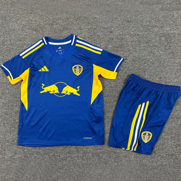 2025/26 Leeds United Away Blue Kids Soccer Jersey