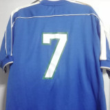 1998 Brazil Away Blue Retro Soccer Jersey