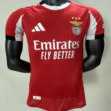 2025/26 Benfica Home Red Player Version Soccer Jersey 领前是白色