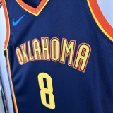 2025/26 Thunder WILLIANS #8 Sapphire Blue City Edition NBA Jersey