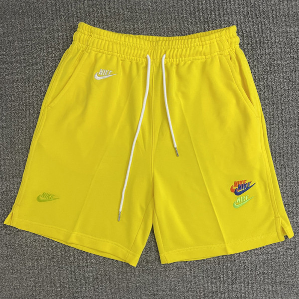 2025 NK Yellow Embroidered Multicolor Logo Casual Short Pants CN02黄